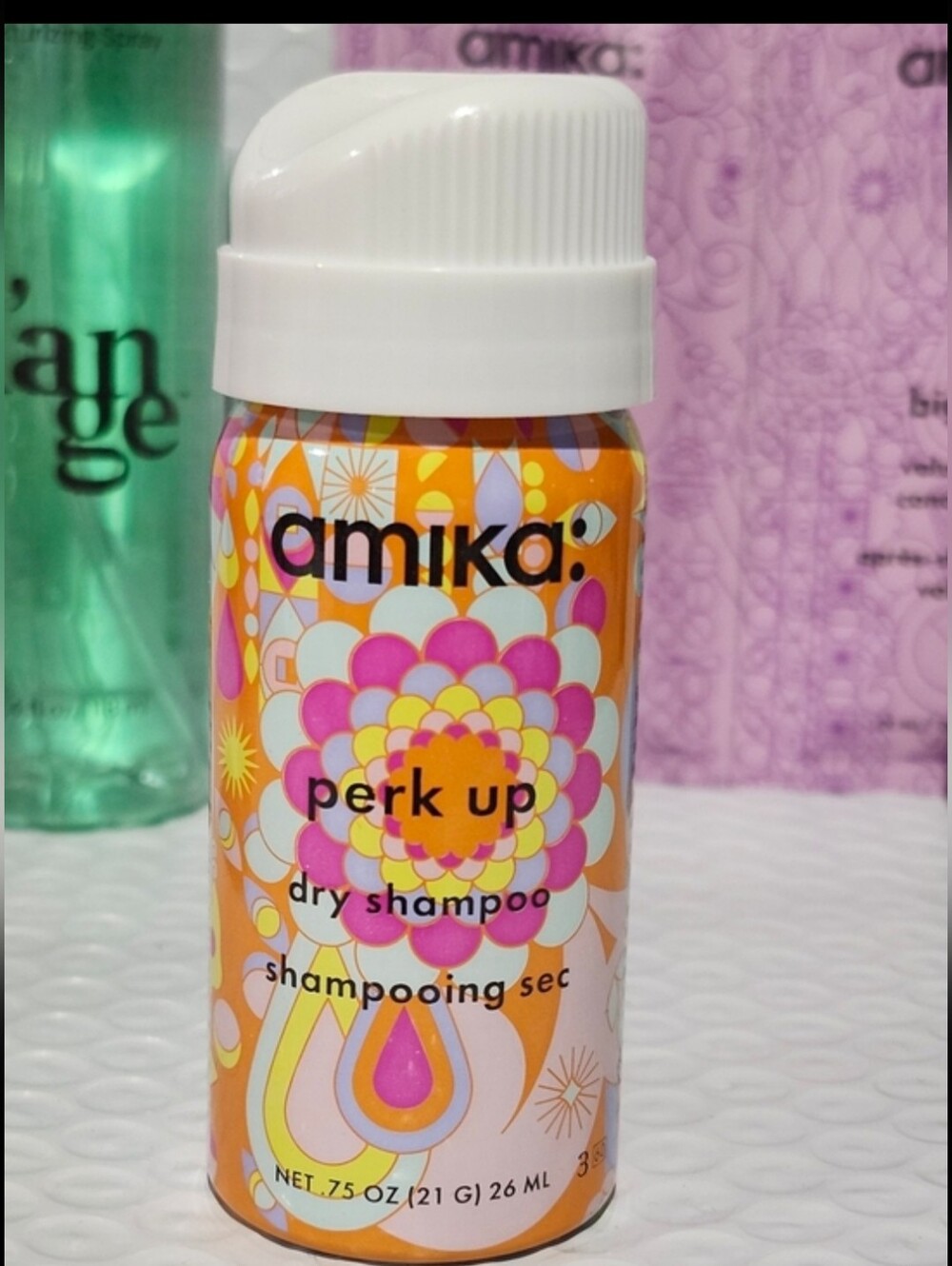 amika Mini Perk Up Dry Shampoo & Big Hit Shampoo & Conditioner Sample